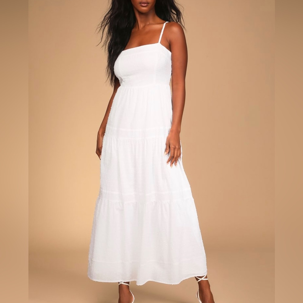 NWT Lulus White Maxi Dress Size M